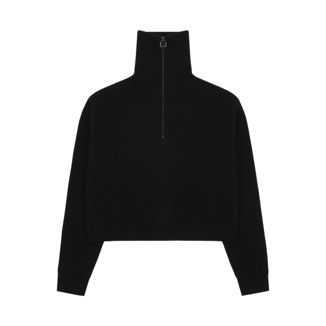 우영미 하프 집업 니트 블랙 - 22FW(Wooyoungmi Half Zip-Up Knit Black - 22FW) - 1