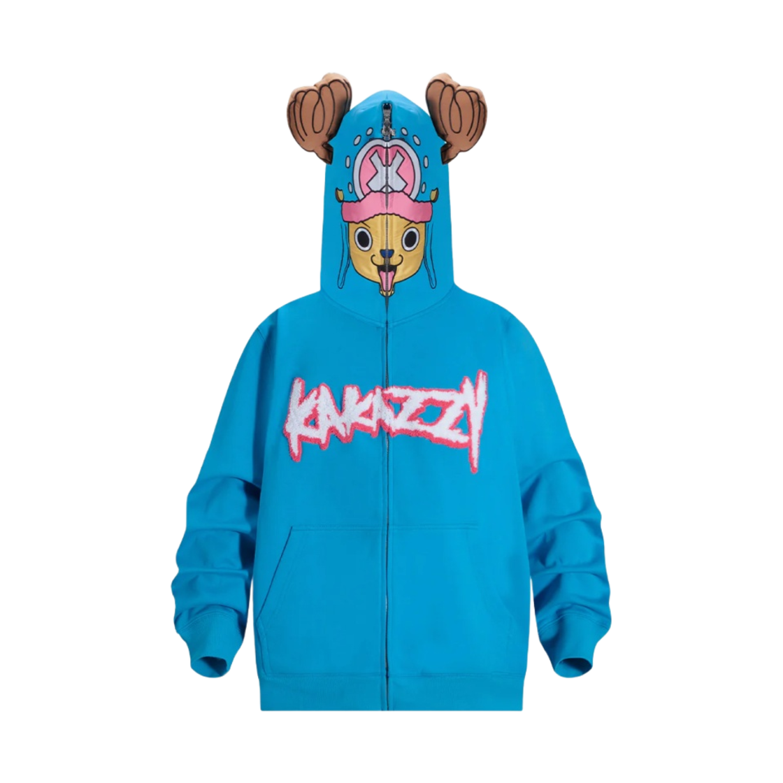카카지 풀 집 후드 토니토니 쵸파 스카이 블루(Kakazzy Full Zip Hoodie Tony Tony Chopper Sky Blue)