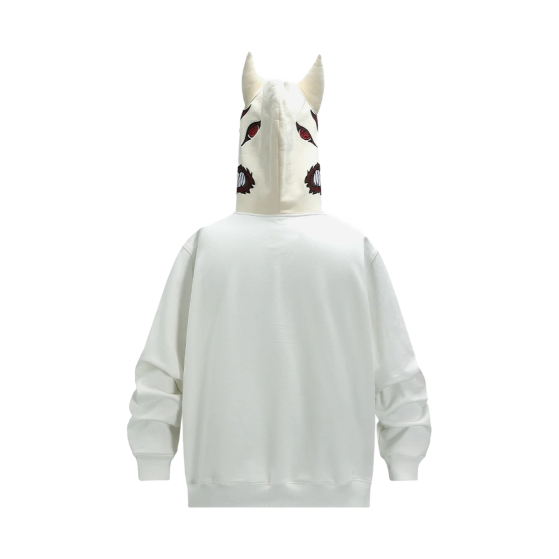 카카지 풀 집 후드 체인소맨 여우악마 화이트(Kakazzy Full Zip Hoodie Chainsaw Man Fox Devil White) - 3