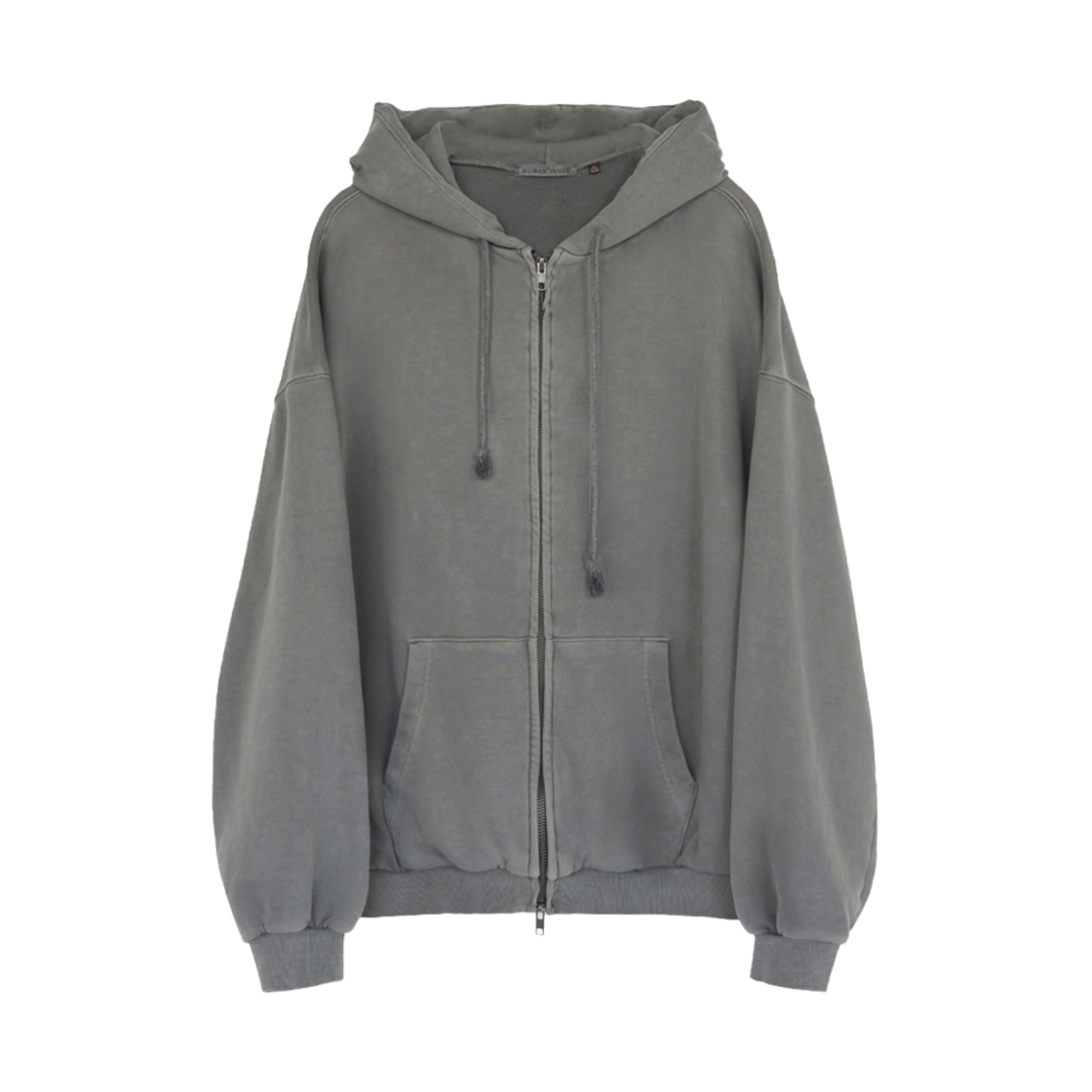 폴리테루 휴먼인덱스 휴먼 루즈드 집 후디 그레이(Polyteru Human Index Human Loosed Zip Hoodie Gray)