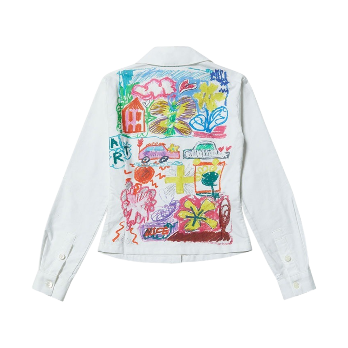 더뮤지엄비지터 크레용 아트 프린트 셔츠 -23PS