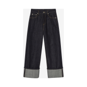 Kindersalmon Women Cropped Denim Pants Selvedge