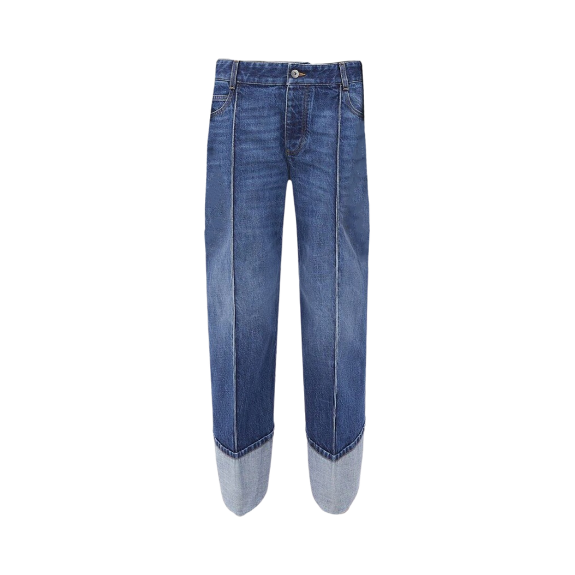 (W) 보테가 베네타 커브드 쉐입 데님 미드 블루((W) Bottega Veneta Curved Shape Denim Mid Blue)
