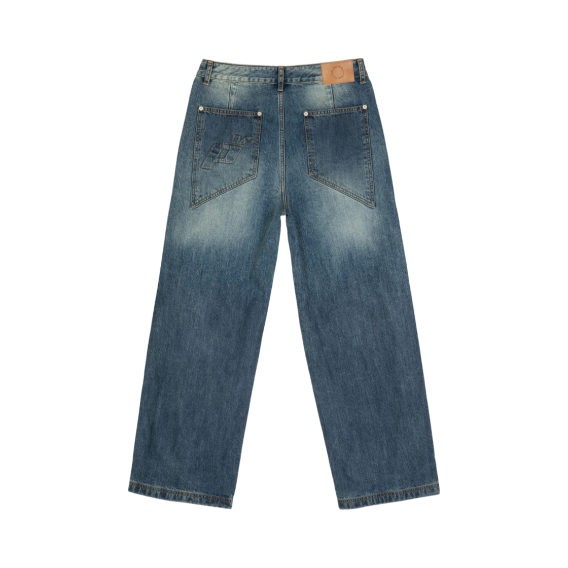 마뗑킴 x 피치스 코팅 워시드 데님 팬츠 블루(Matin Kim x Peaches Coating Washed Denim Pants Blue) - 2