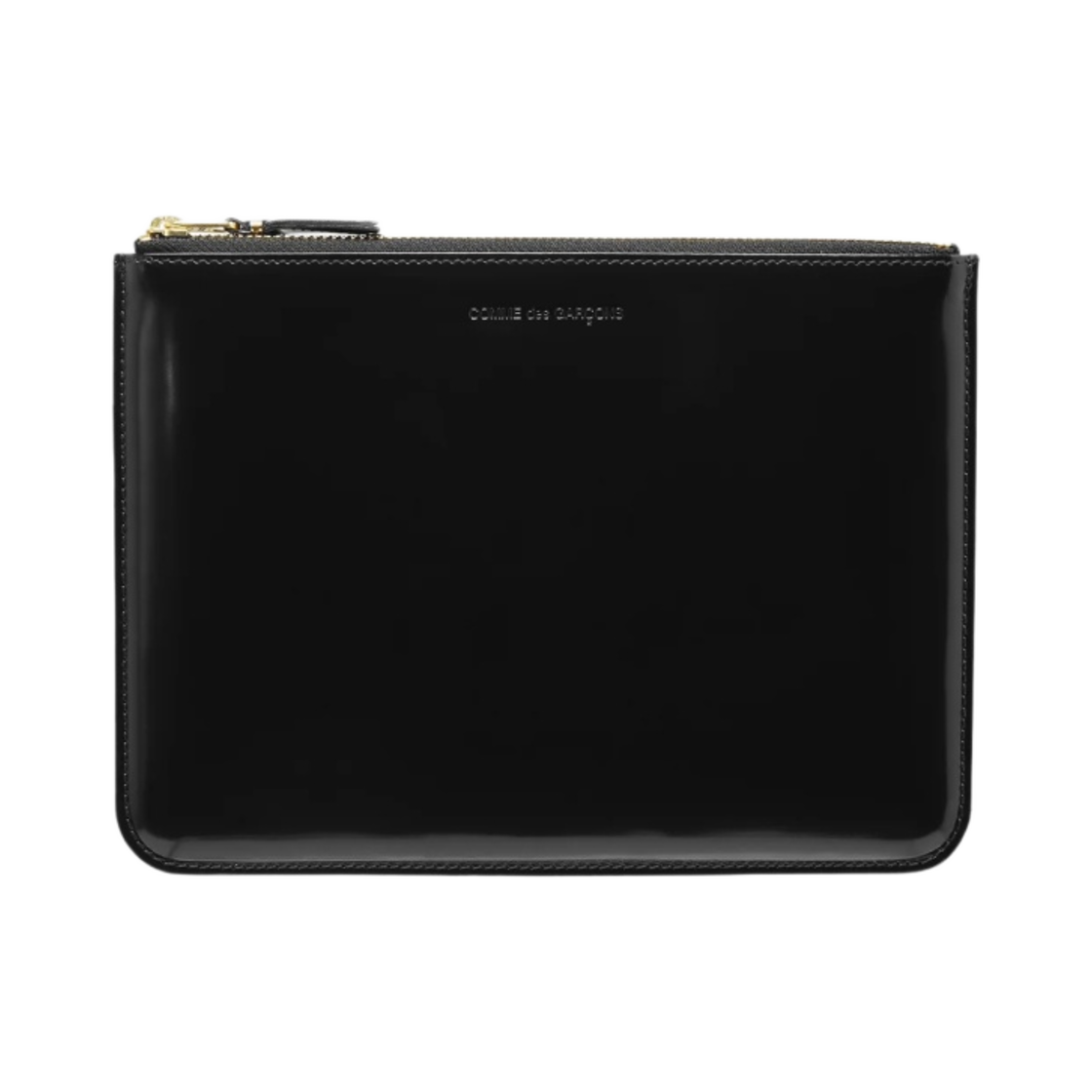 꼼데가르송 SA5100MI 미러 인사이드 풀 집 어라운드 지갑 블랙 골드(Comme des Garcons SA5100MI Mirror Inside Full Zip Around Wallet Black Gold)