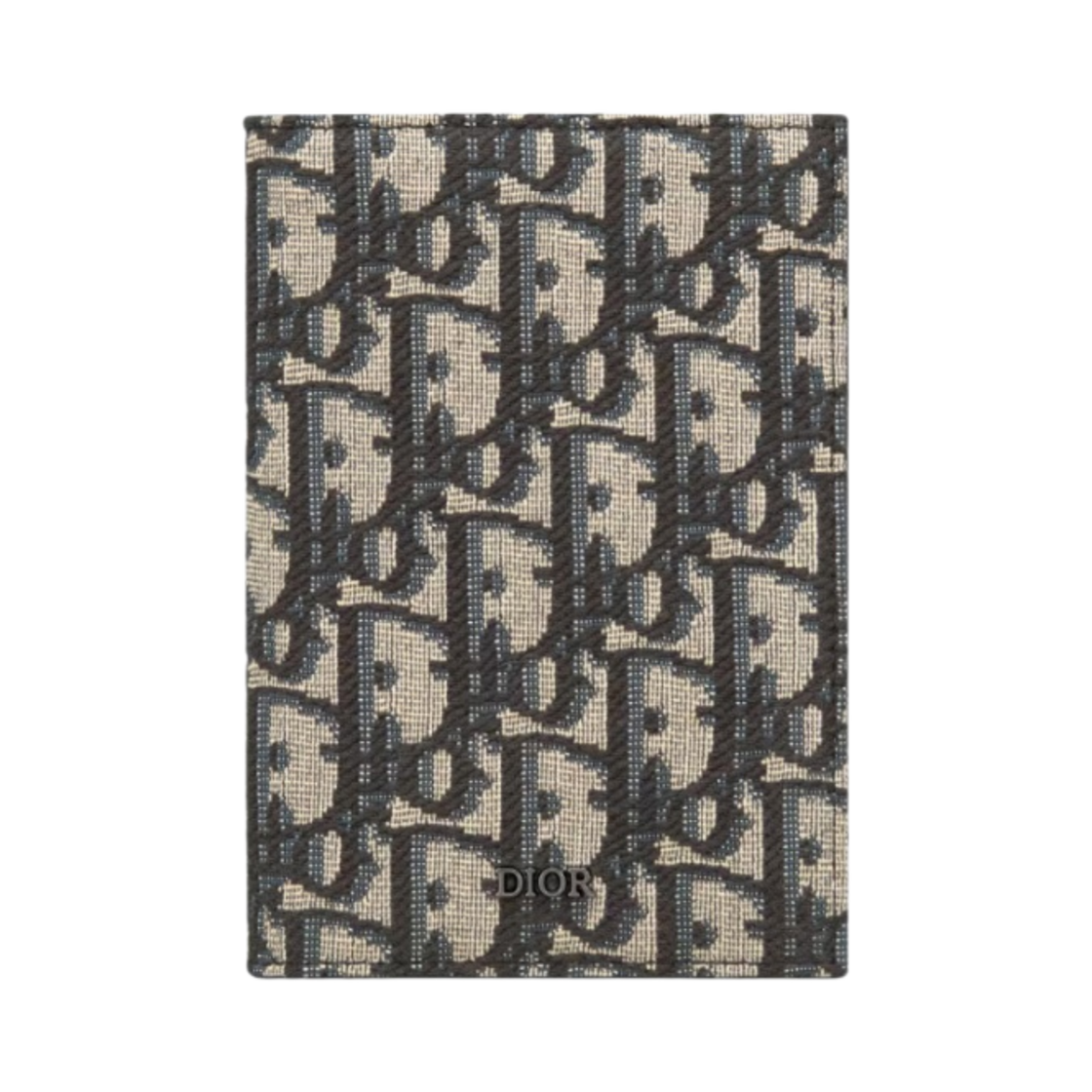 디올 패스포트 커버 베이지 & 블랙 디올 오블리크 자카드