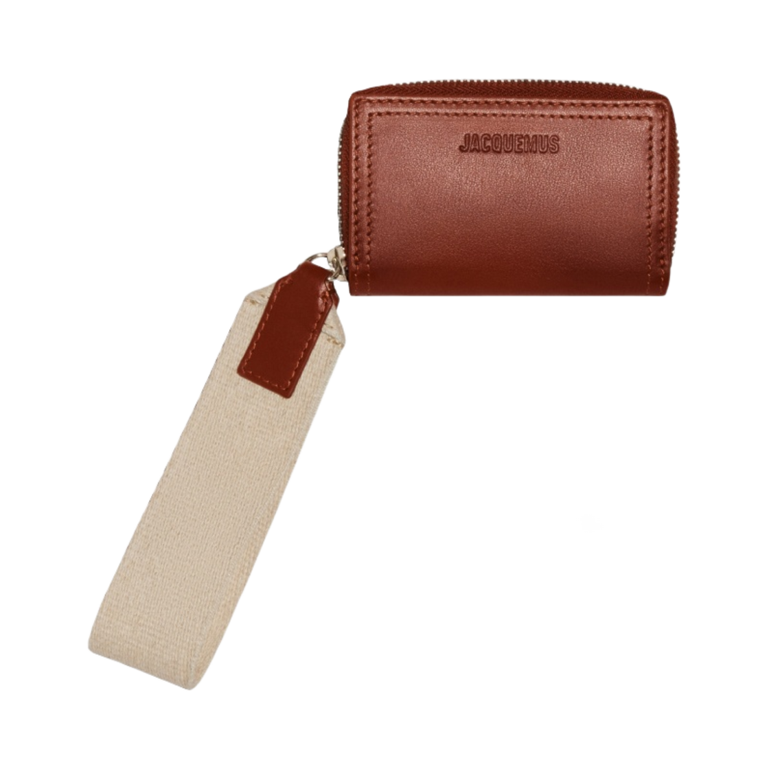 226SL012-3000-850 Jacquemus Le Porte Rectangle Lanyard Rectangle Wallet Brown