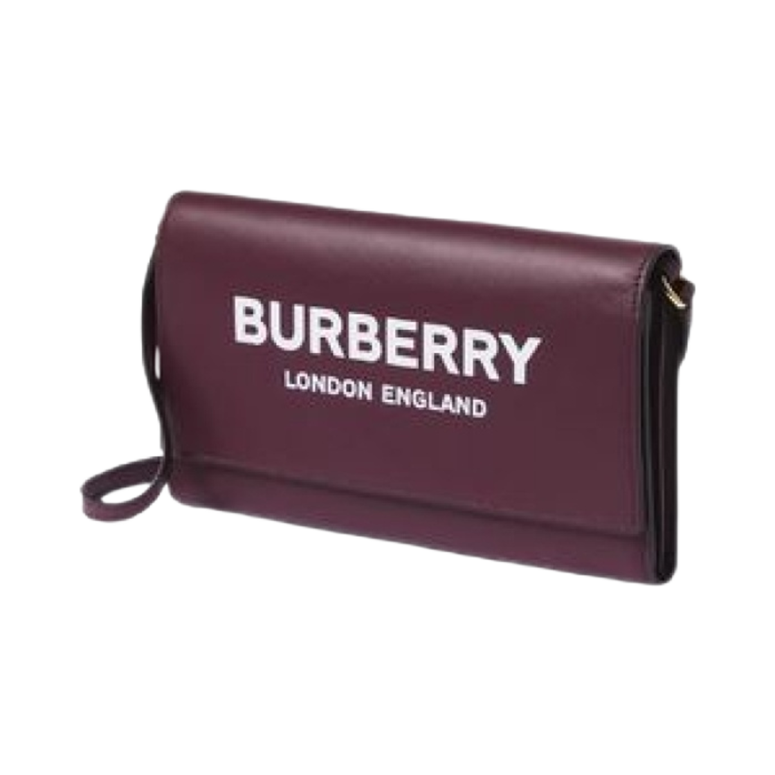 버버리 디태처블 스트랩 로고 프린트 레더 지갑 마호가니 레드(Burberry Logo Printed Leather Wallet with Detachable Strap Mahogany Red) - 2