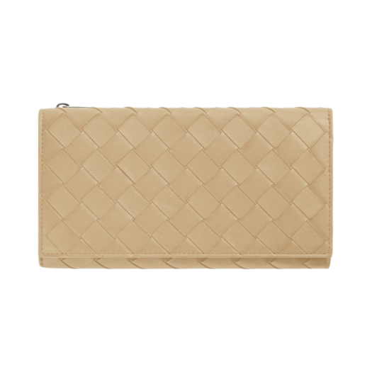 Bottega Veneta Long Wallet with Coin Purse Porridge