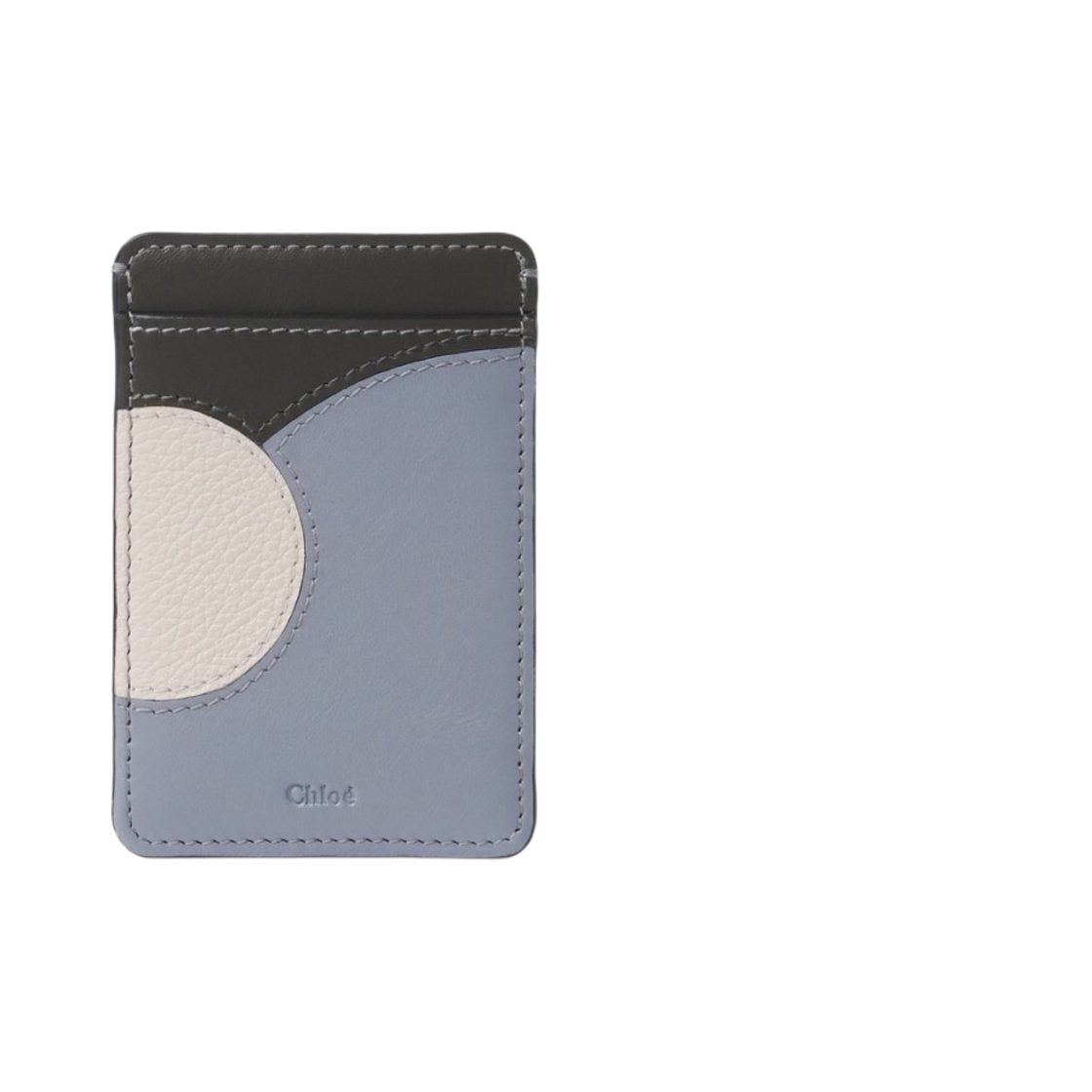 CHC24SP910M3499B Chloe Moona Card Holder Blue Grey
