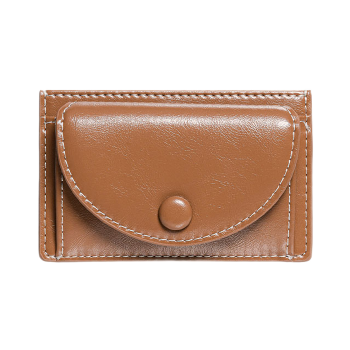 L08A1170491 Lemasque Dot Slim Pocket Mini Coin Transportation Card Wallet Cognac Wood