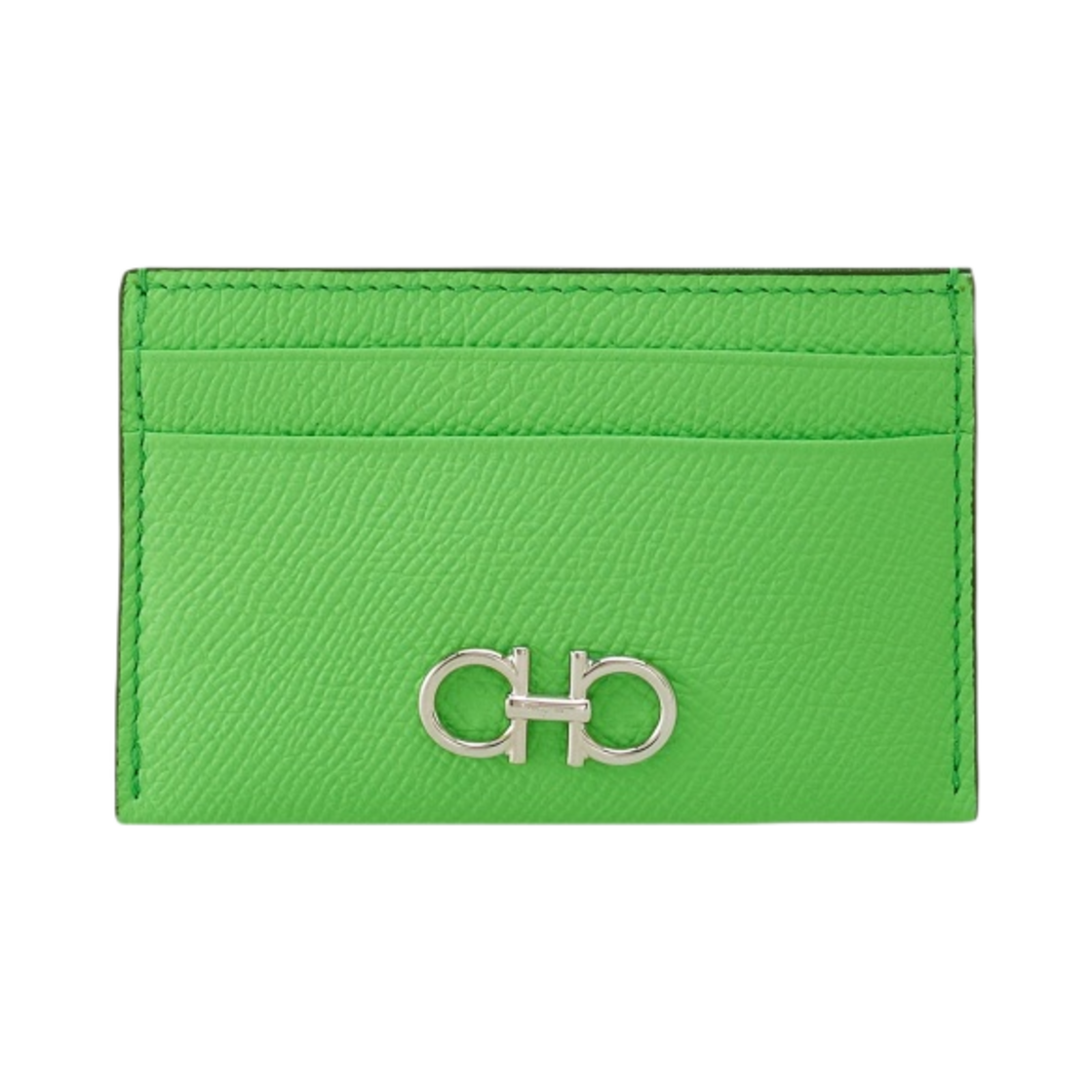 페라가모 간치니 크레딧 카드 홀더 라임 그린(Ferragamo Gancini Credit Card Holder Lime Green) - 1