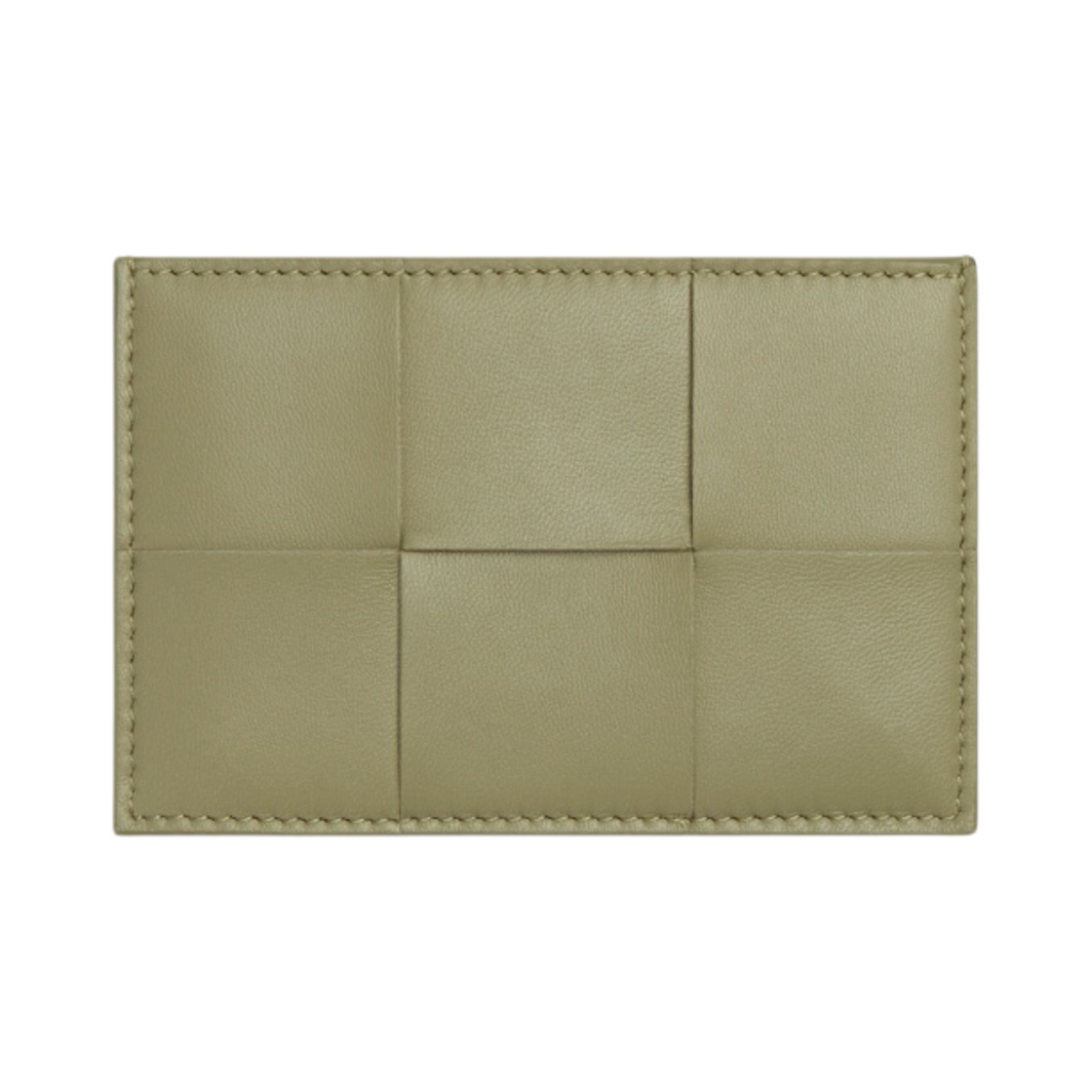 651401VCQC42916 Bottega Veneta Credit Card Case Lambskin & Calfskin Travertine