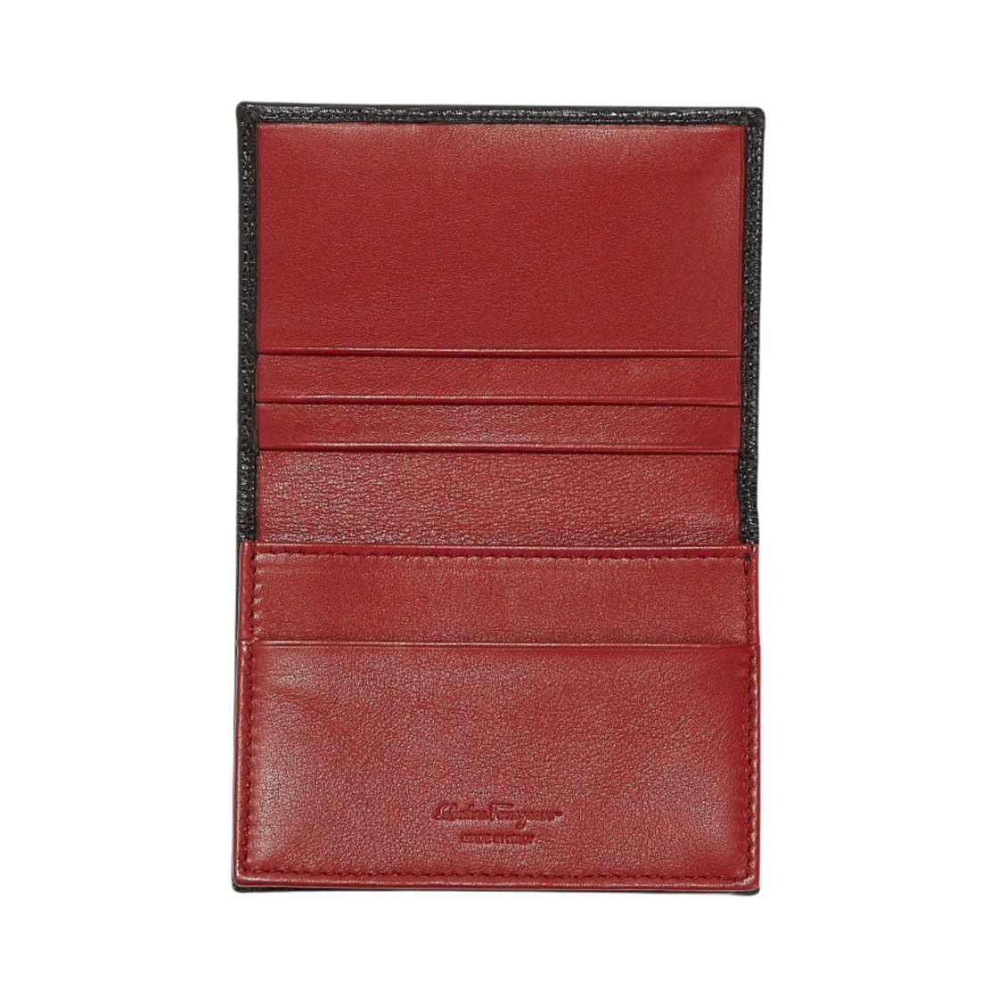66A062-685948 Ferragamo Gacini Credit Card Holder Black Ferragamo Red - #2