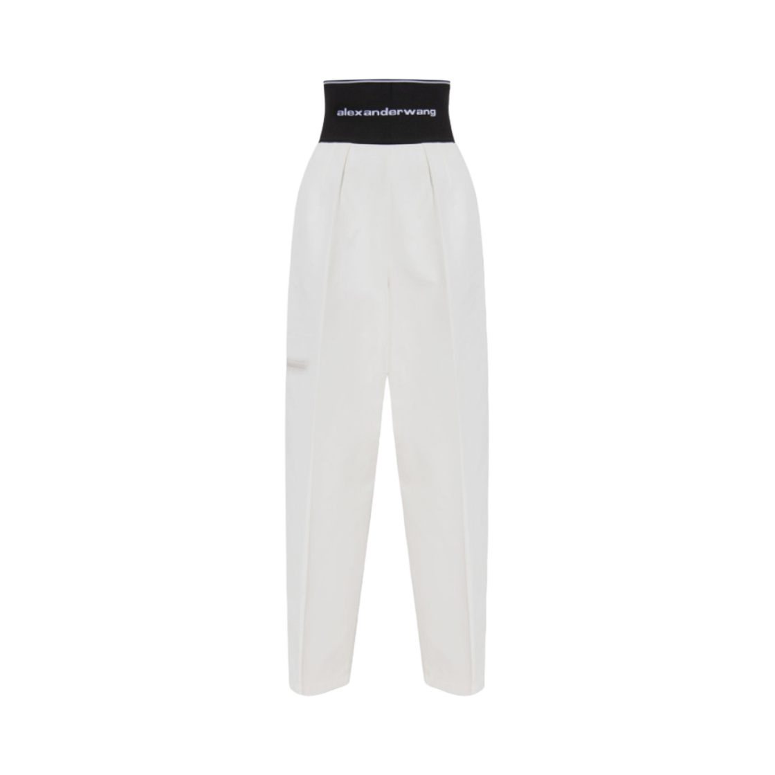 (W) 알렉산더 왕 코튼 테일러링 캐롯 레그 트라우저 스노우 화이트((W) Alexander Wang Carrot Leg Trouser in Cotton Tailoring Snow White)