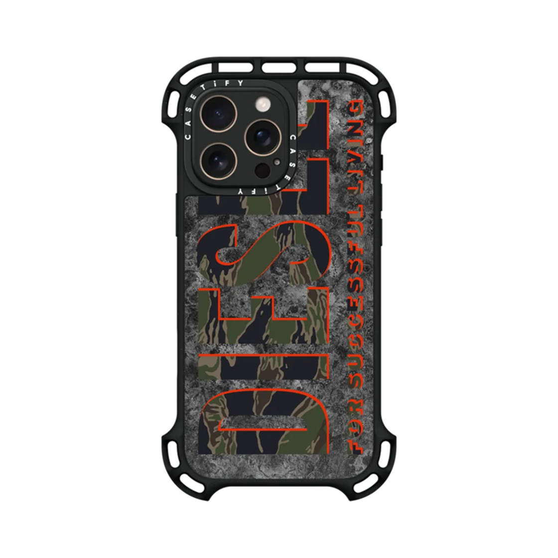 케이스티파이 x 디젤 아이폰 그린 카모 비스코토 맥세이프 울트라 바운스 케이스 블랙(Casetify x Diesel iPhone Green Camo Biscotto Magsafe Ultra Bounce Case Black) - 4
