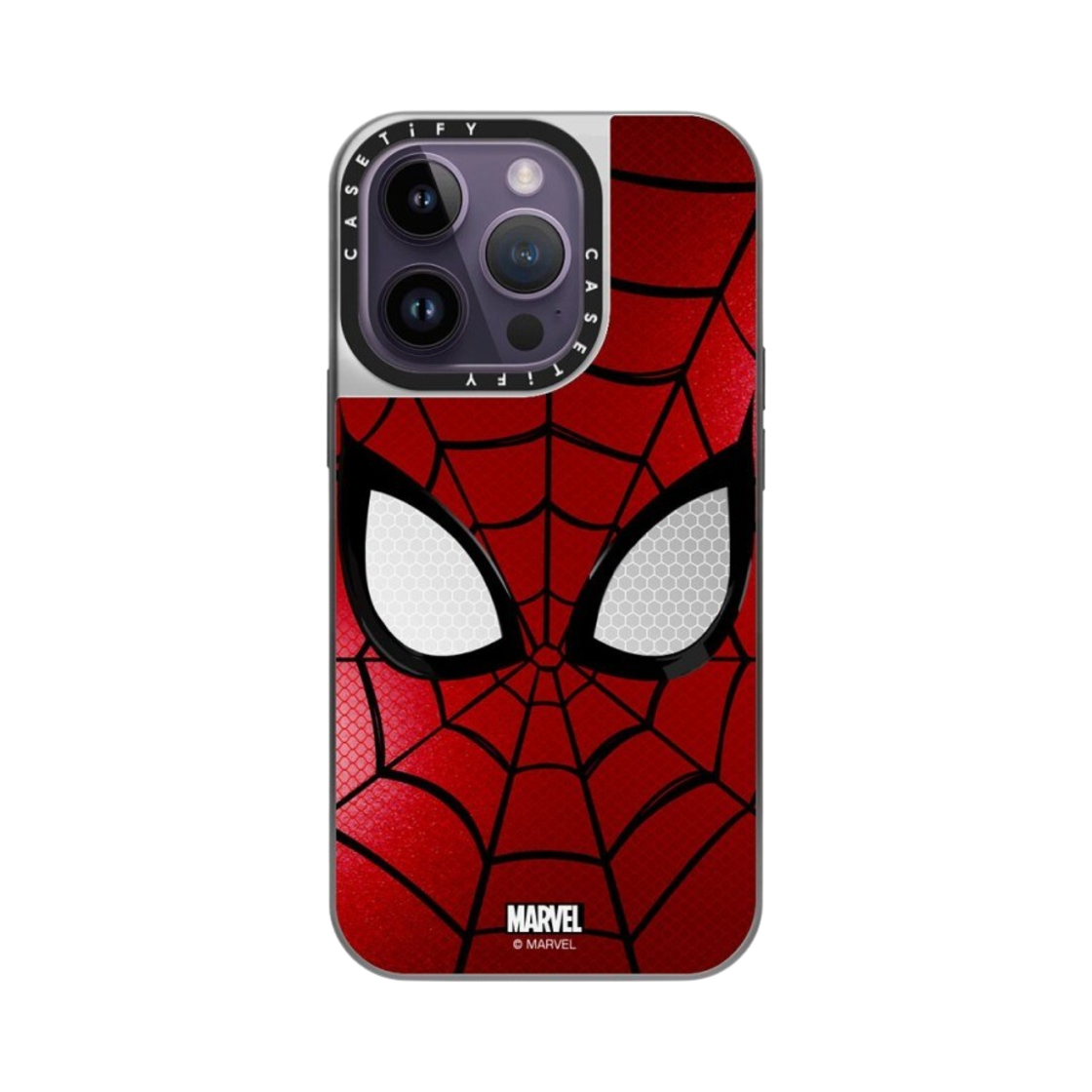 케이스티파이 x 마블 아이폰 스파이더맨 마스크 맥세이프 미러 케이스 실버 미러 실버 범퍼(Casetify x Marvel iPhone Spider-Man Mask Magsafe Mirror Case Silver Mirror Silver Bumper) - 2