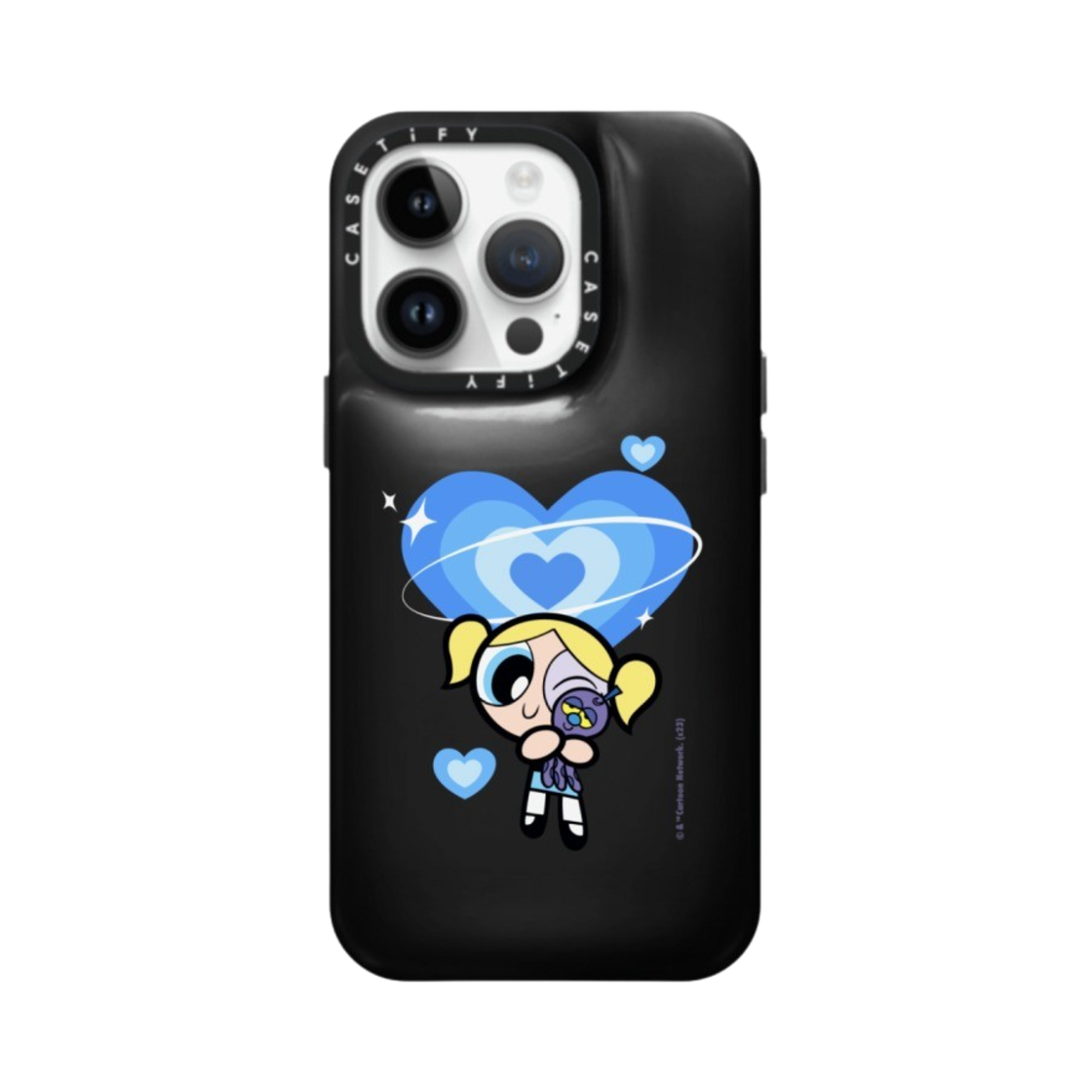 케이스티파이 x 파워퍼프걸 커스텀 아이폰 버블스 필로우 케이스 팬텀 블랙(Casetify x The Powerpuff Girls Custom iPhone Bubbles Pillow Case Phantom Black) - 1
