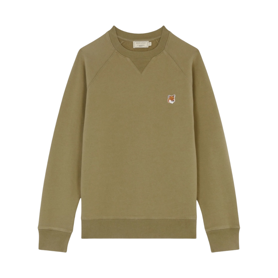 메종 키츠네 폭스 헤드 패치 스웨트셔츠 라이트 카키(Maison Kitsune Fox Head Patch Sweatshirt Light Khaki) - 1