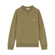 Maison Kitsune Fox Head Patch Sweatshirt Light Khaki