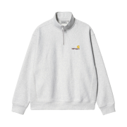 Carhartt WIP Half Zip American Script Sweatshirt Ash Heather
