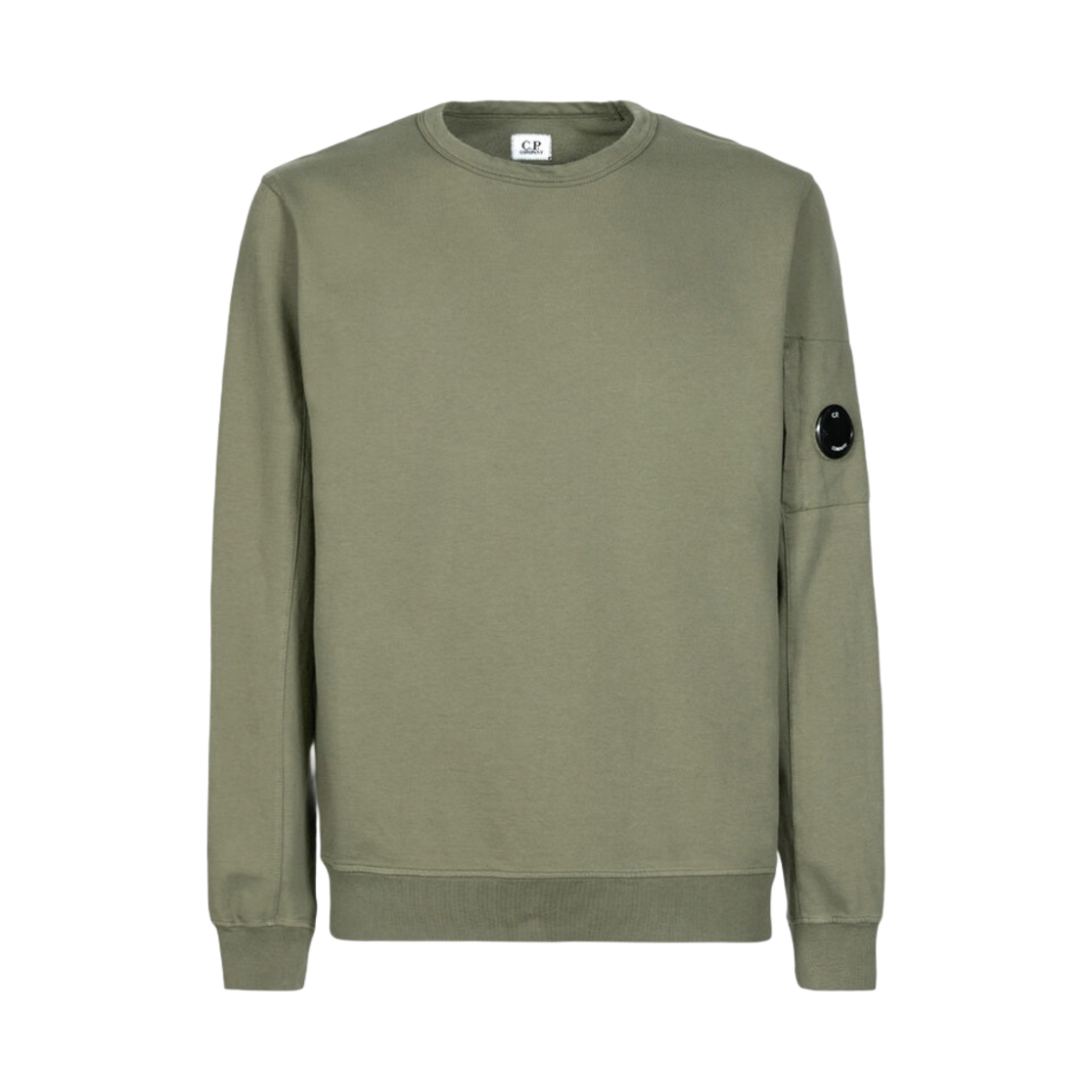 C.P. 컴퍼니 라이트 플리스 스웨트셔츠 브론즈 그린 - 23SS(C.P. Company Light Fleece Sweatshirt Bronze Green - 23SS) - 1