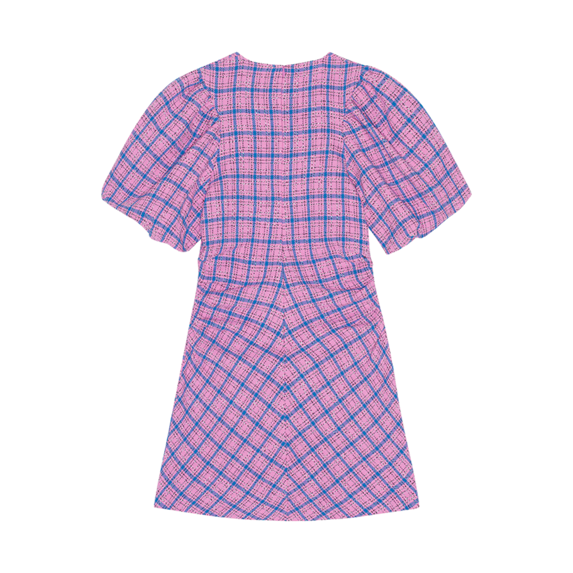 (W) 가니 체크 수팅 미니 드레스 와일드 오어키드((W) Ganni Check Suiting Mini Dress Wild Orchid) - 2