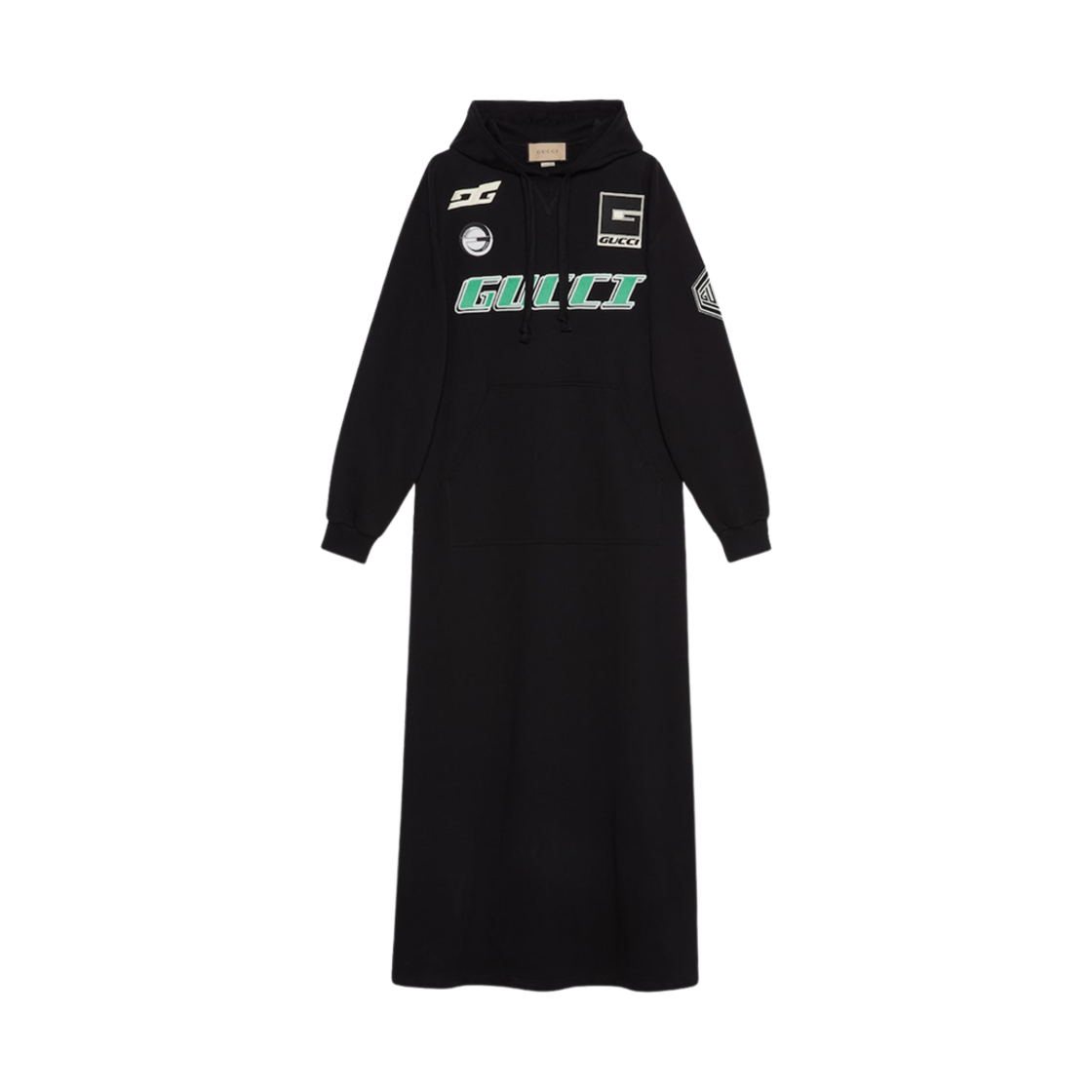 (W) 구찌 코튼 저지 스웨트셔츠 드레스 블랙((W) Gucci Cotton Jersey Sweatshirt Dress Black) - 1