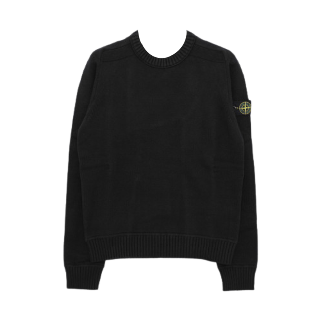7516515A2-V0029 (Kids) Stone Island 515A2 Wappen Patch Knit Black - 21FW