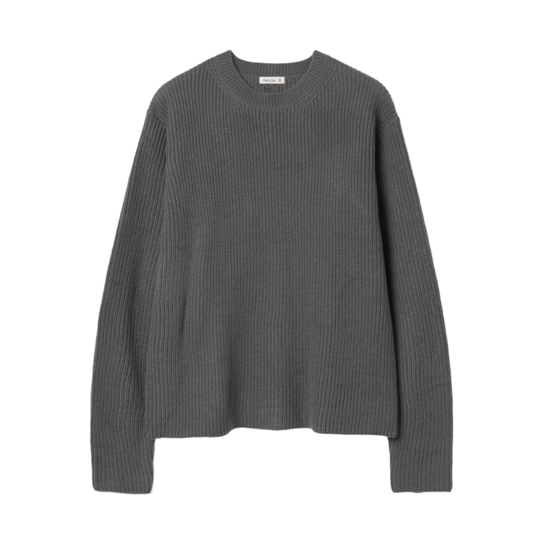노클 딜란 백 케이블 니트 그레이