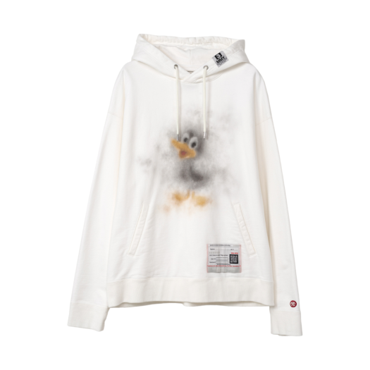 A13HD661-WHITE Maison Mihara Yasuhiro Duck Printed Hoodie White