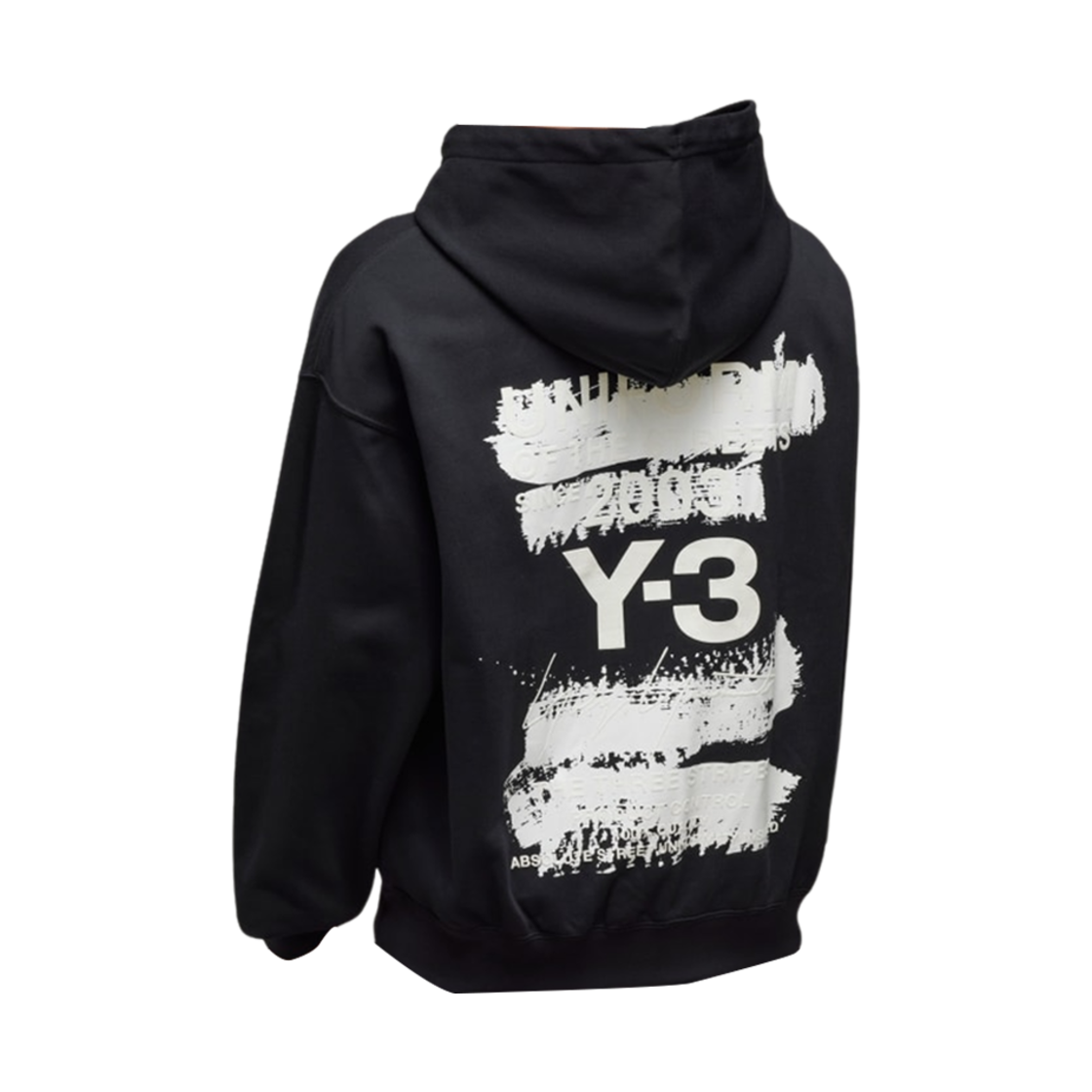 JN4882 Y-3 Graphic Hoodie Black