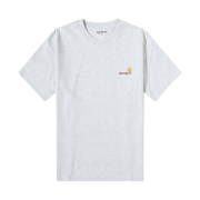Carhartt WIP American Script T-Shirt Ash Heather