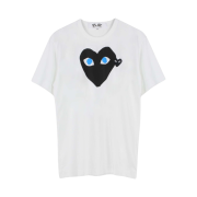 Play Comme des Garcons Black Heart Blue Eyes T-Shirt White