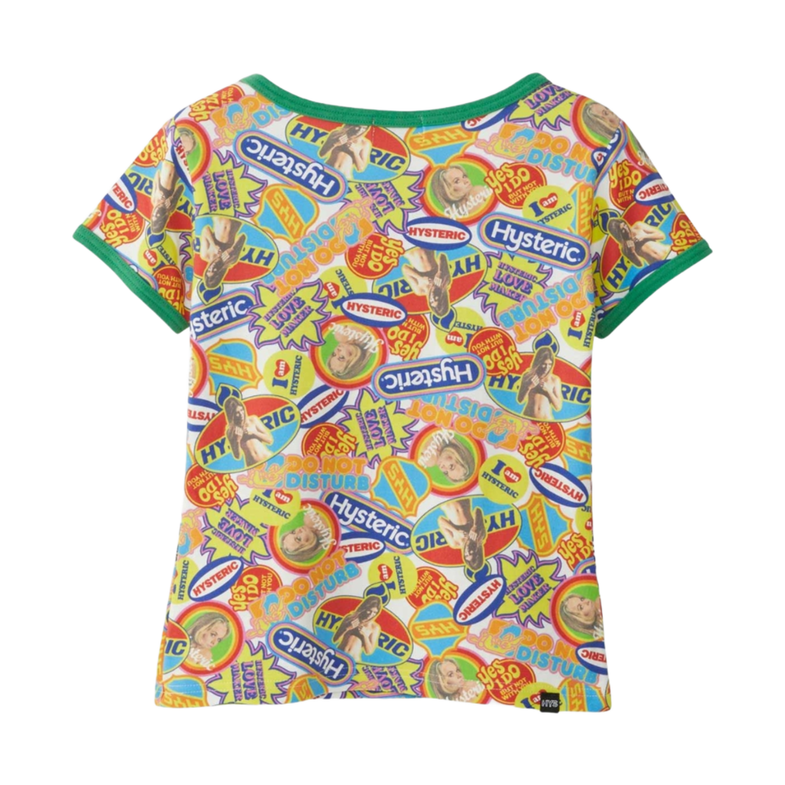 (W) 히스테릭 글래머 티피컬 히스테릭 패턴 미니 티셔츠 멀티((W) Hysteric Glamour Typical Hysteric Patterned Mini T-Shirt Multi) - 2