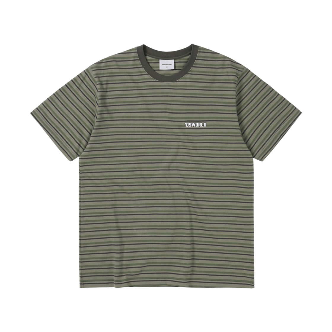 TN243TTSST04KHA thisisneverthat '09World Striped T-Shirt Khaki