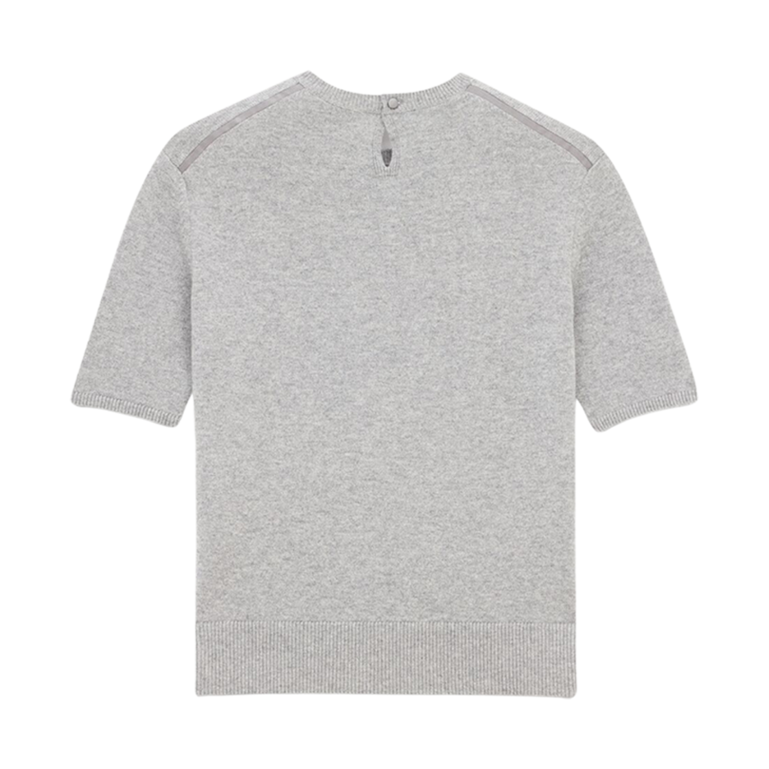 (W) 생로랑 티셔츠 스웨터 울 그리 신((W) Saint Laurent T-Shirt Sweater In Wool Gris Chine) - 2