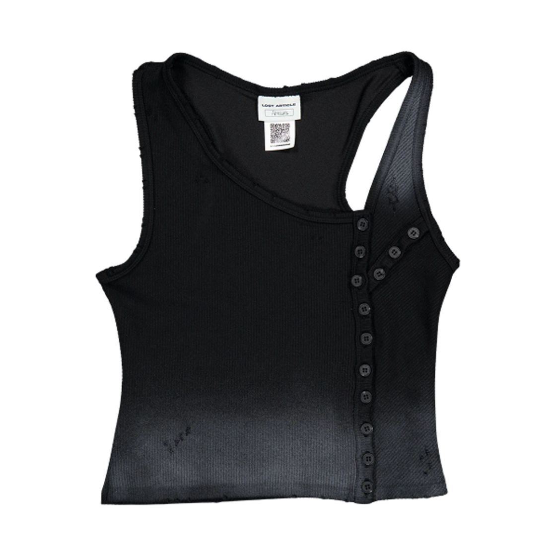 (W) 로딩룸 아리엘라 더스티 탱크 탑 블랙((W) Loadingroom Ariella Dusty Tank Top Black)