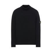 Stone Island 552C2 Wool Turtleneck Knit Black - 22FW
