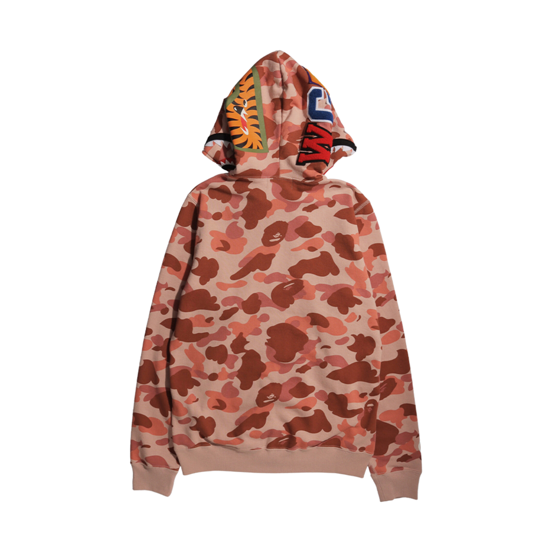 (W) 베이프 퍼스트 카모 샤크 풀 집 후드 핑크((W) BAPE 1st Camo Shark Full Zip Hoodie Pink) - 3