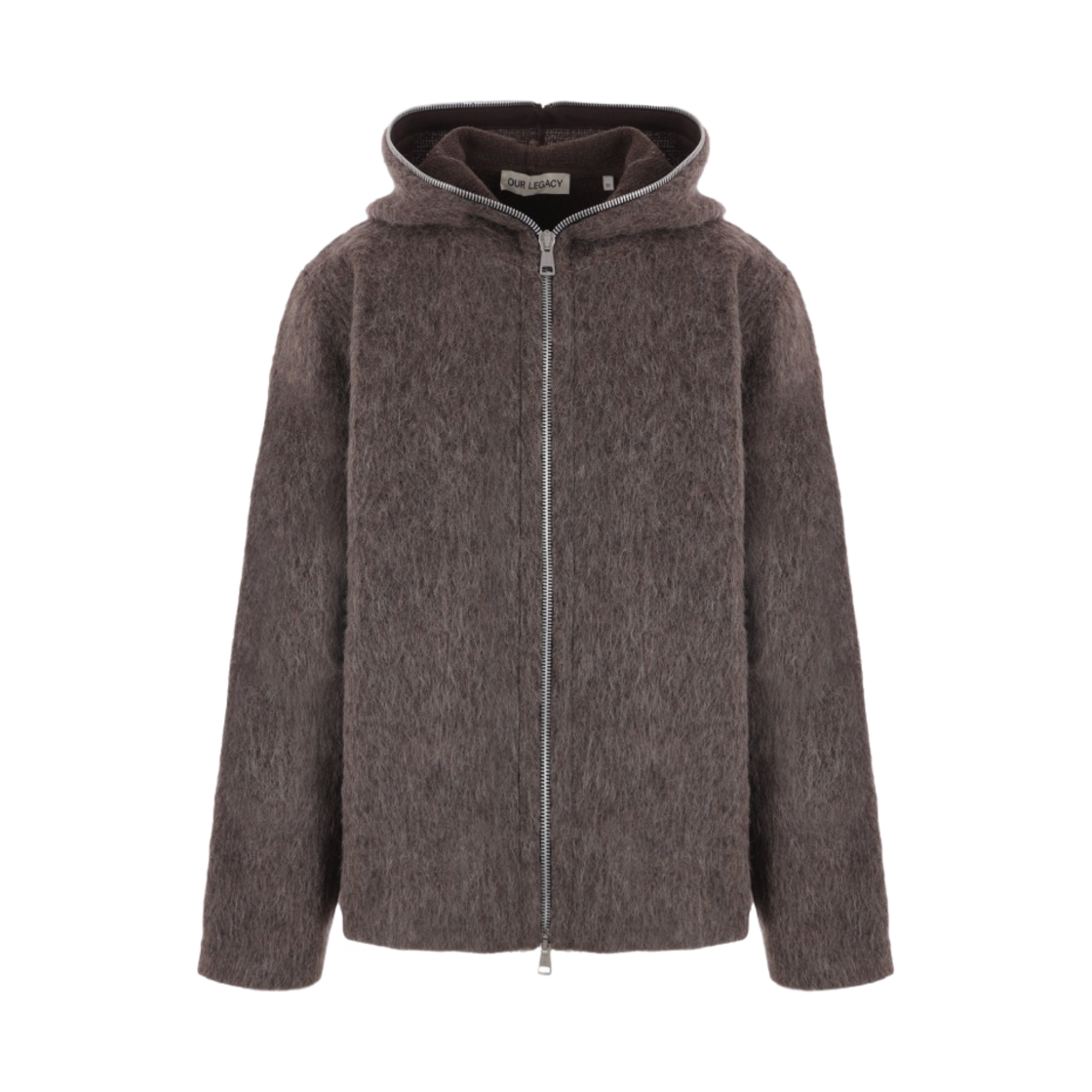 M4236FM Our Legacy Full Zip Hood Mole Grey Mohair
