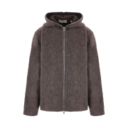Our Legacy Full Zip Hood Mole Grey Mohair