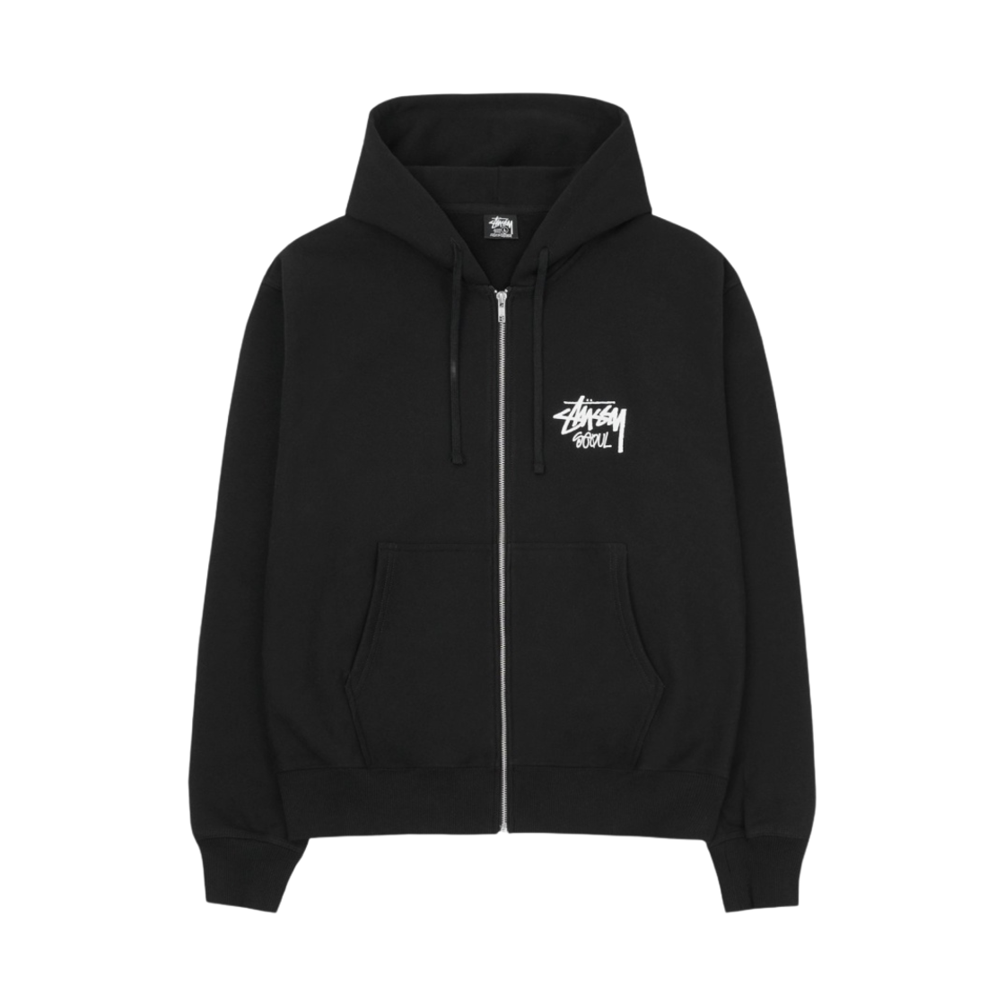 스투시 스탁 서울 후드 집업 블랙 2022(Stussy Stock Seoul Zip Hood Black 2022)