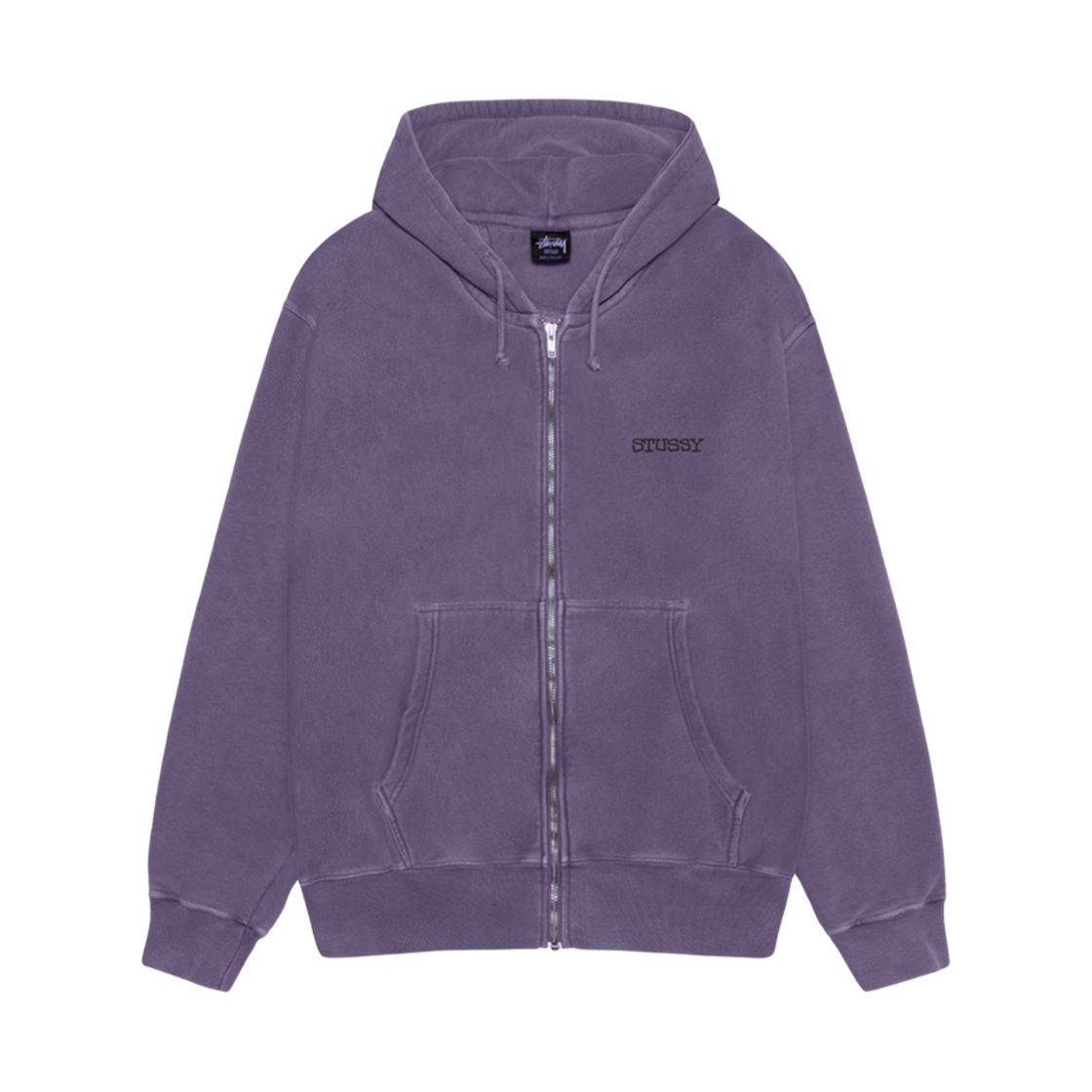 스투시 피그먼트 다이드 점보 집 후드 그레이프(Stussy Pigment Dyed Jumbo Zip Hoodie Grape) - 1