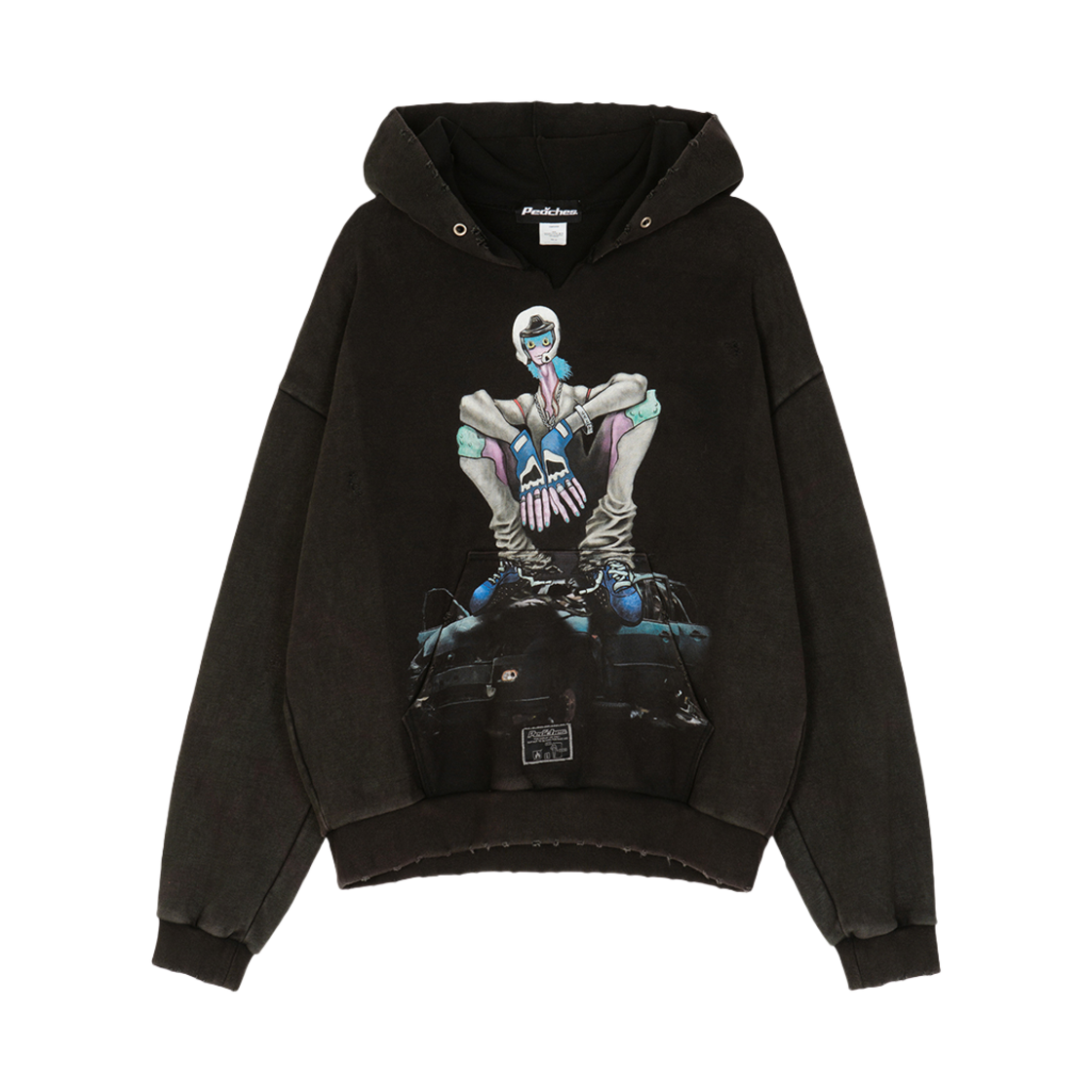 PCS24MXHD004 Peaches Mortal Racer Hoodie Black