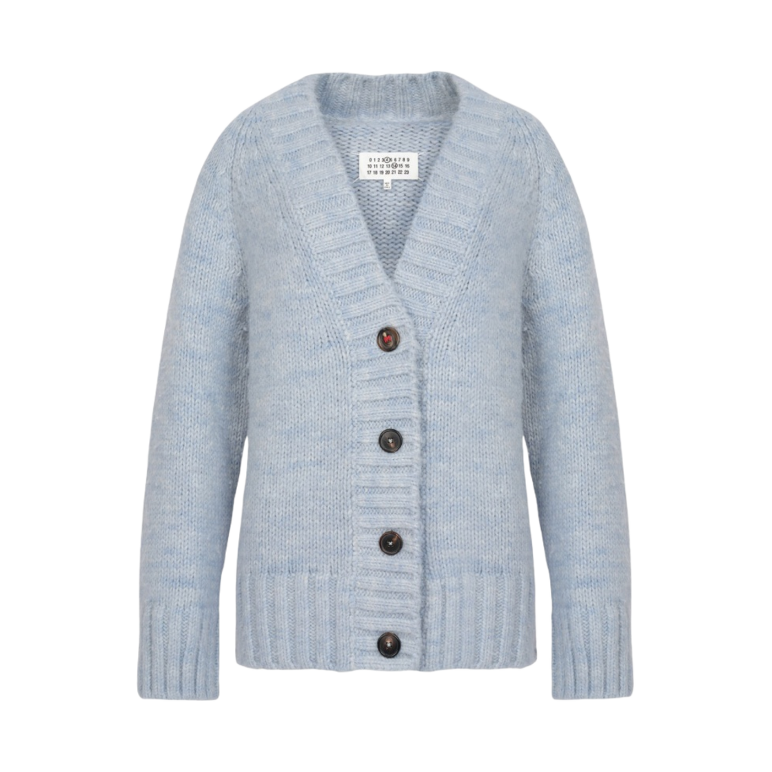 (W) 메종 마르지엘라 보타니컬 다이 가디건 페일 블루((W) Maison Margiela Botanical Dye Cardigan Pale Blue) - 1