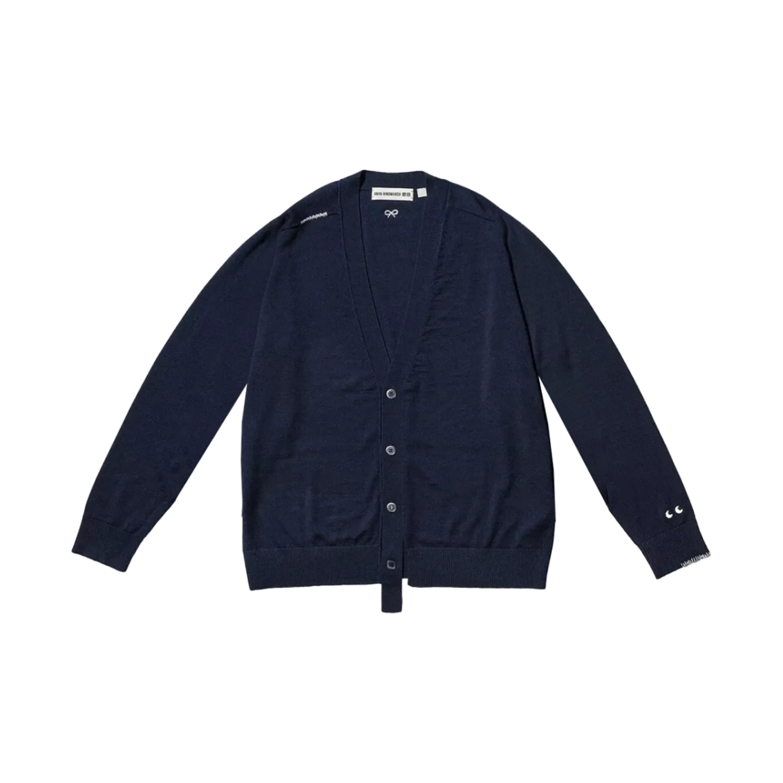 유니클로 x 안야 힌드마치 메리노 오버사이즈 브이넥 가디건 네이비 - KR(Uniqlo x Anya Hindmarch Merino Oversized V-Neck Cardigan Navy - KR)