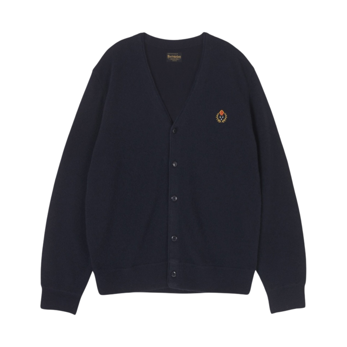HFSC232CD01-T030 Heritage Floss Crest Wool Cardigan Navy (23FW Ver.)