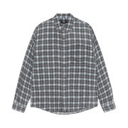 Stussy Printed Plaid Matthew Shirt Blue