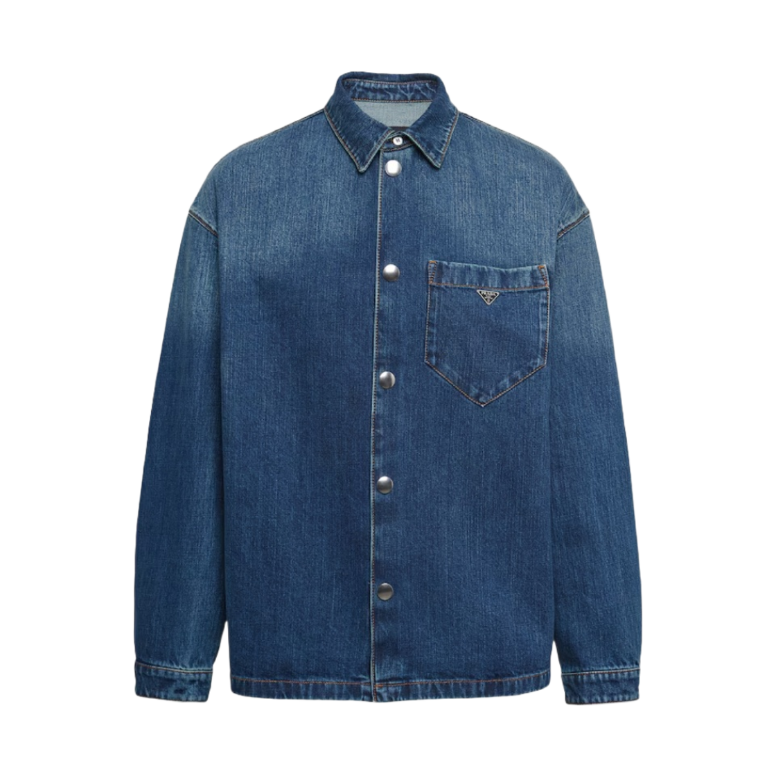 프라다 데님 셔츠 네이비